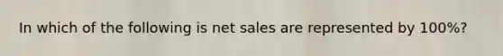 In which of the following is net sales are represented by 100%?