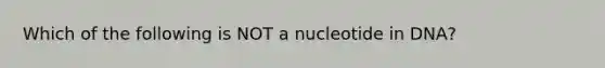 Which of the following is NOT a nucleotide in DNA?