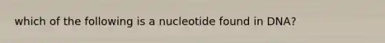 which of the following is a nucleotide found in DNA?