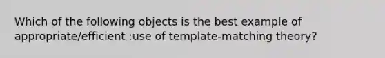 Which of the following objects is the best example of appropriate/efficient :use of template-matching theory?