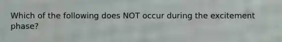 Which of the following does NOT occur during the excitement phase?