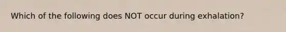 Which of the following does NOT occur during exhalation?