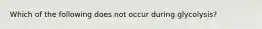Which of the following does not occur during glycolysis?