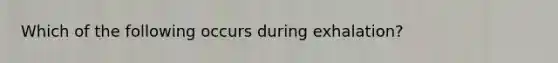 Which of the following occurs during exhalation?
