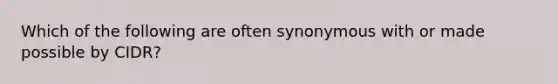 Which of the following are often synonymous with or made possible by CIDR?