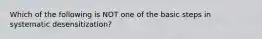 Which of the following is NOT one of the basic steps in systematic desensitization?