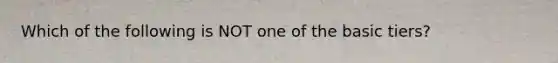 Which of the following is NOT one of the basic tiers?