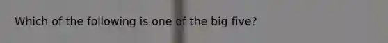 Which of the following is one of the big five?