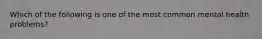 Which of the following is one of the most common mental health problems?