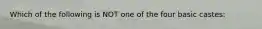 Which of the following is NOT one of the four basic castes: