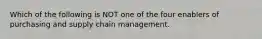 Which of the following is NOT one of the four enablers of purchasing and supply chain management.