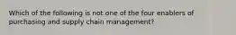 Which of the following is not one of the four enablers of purchasing and supply chain management?