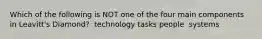 Which of the following is NOT one of the four main components in Leavitt's Diamond? ​ technology ​tasks ​people ​ systems