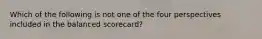 Which of the following is not one of the four perspectives included in the balanced scorecard?