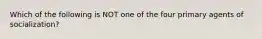 Which of the following is NOT one of the four primary agents of socialization?