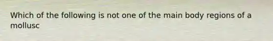 Which of the following is not one of the main body regions of a mollusc