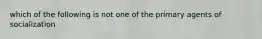 which of the following is not one of the primary agents of socialization