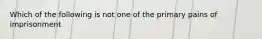 Which of the following is not one of the primary pains of imprisonment