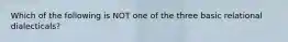 Which of the following is NOT one of the three basic relational dialecticals?