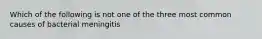 Which of the following is not one of the three most common causes of bacterial meningitis