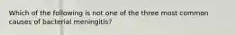 Which of the following is not one of the three most common causes of bacterial meningitis?