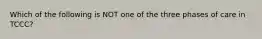 Which of the following is NOT one of the three phases of care in TCCC?