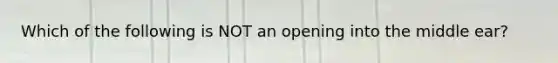 Which of the following is NOT an opening into the middle ear?