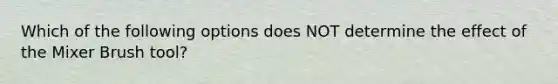 Which of the following options does NOT determine the effect of the Mixer Brush tool?