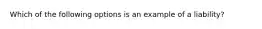 Which of the following options is an example of a liability?