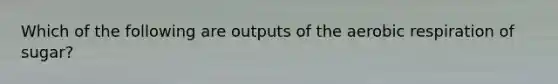 Which of the following are outputs of the aerobic respiration of sugar?