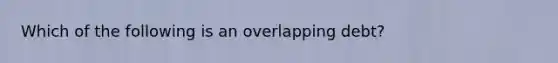 Which of the following is an overlapping debt?