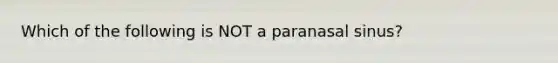 Which of the following is NOT a paranasal sinus?