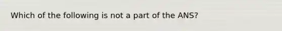 Which of the following is not a part of the ANS?