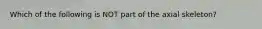 Which of the following is NOT part of the axial skeleton?