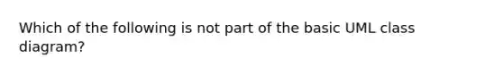 Which of the following is not part of the basic UML class diagram?