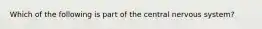 Which of the following is part of the central nervous system?