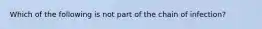 Which of the following is not part of the chain of infection?