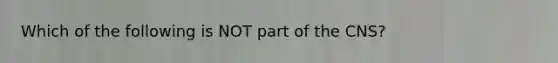 Which of the following is NOT part of the CNS?