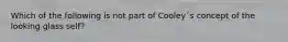 Which of the following is not part of Cooley´s concept of the looking glass self?