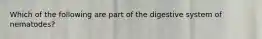 Which of the following are part of the digestive system of nematodes?