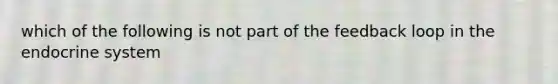 which of the following is not part of the feedback loop in the endocrine system