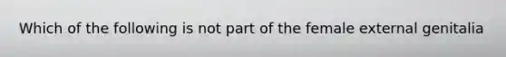 Which of the following is not part of the female external genitalia