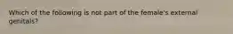 Which of the following is not part of the female's external genitals?