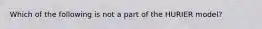 Which of the following is not a part of the HURIER model?