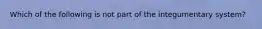 Which of the following is not part of the integumentary system?