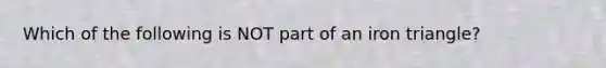 Which of the following is NOT part of an iron triangle?