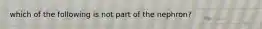 which of the following is not part of the nephron?