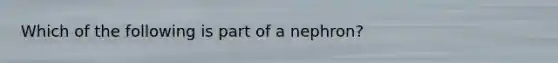 Which of the following is part of a nephron?