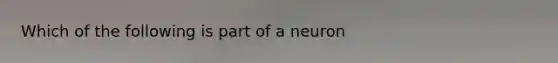 Which of the following is part of a neuron