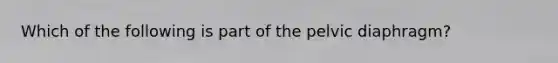 Which of the following is part of the pelvic diaphragm?